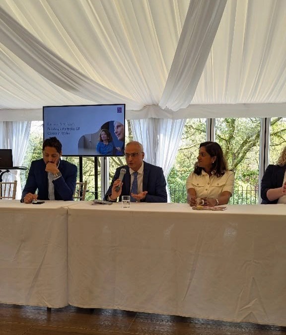 Dr Neeraj Sharma speaking on a conference panel
